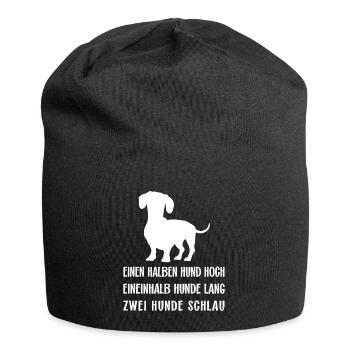 Schlauer intelligenter Dackel ich liebe Dackel - Jersey-Beanie - Schwarz - Vorne