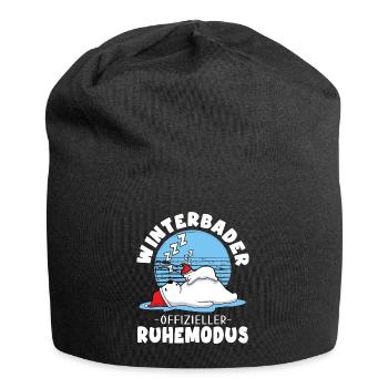 Eisbader Winterbaden Eiswasser Eisbär Winterruhe - Jersey-Beanie - Schwarz - Vorne