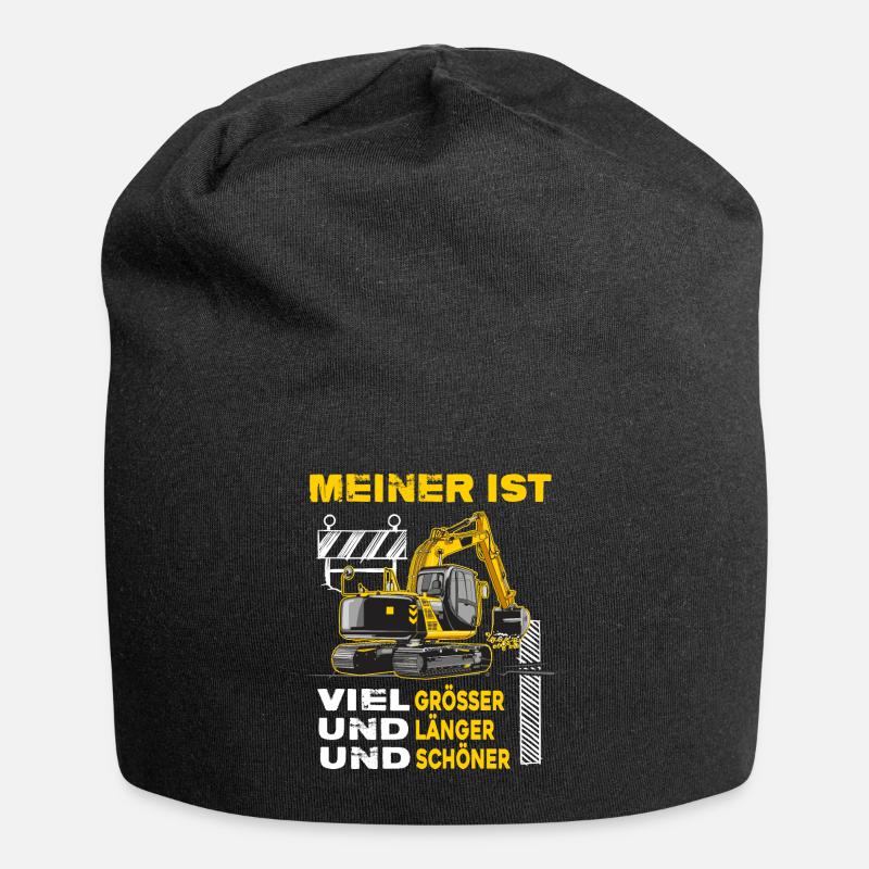 Bagger Baggerschaufel Baggerfahrer Baustelle - Jersey-Beanie - Schwarz