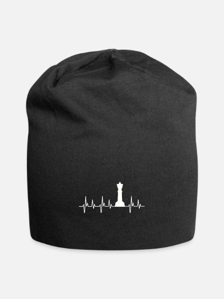 Schach Schachbrett Geschenk Chess Shirt - Jersey-Beanie - Schwarz