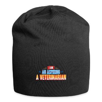 Vétérinaire - Je suis vétérinaire - Bonnet en jersey - noir - Devant