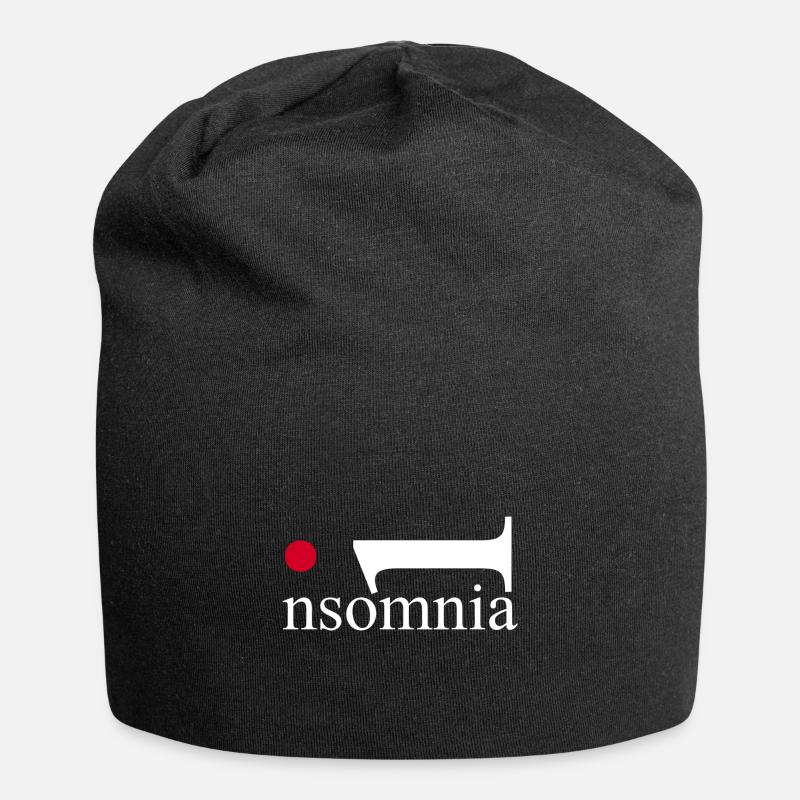 Insomnia. Sleep? What is that? Mind over Mattress. - Jersey Beanie - black