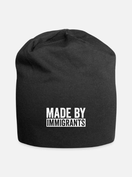 Gemacht Von Einwanderern Einwanderungsliebhaber - Jersey-Beanie - Schwarz
