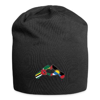 Drapeau d’Antigua-et-Barbuda - Bonnet en jersey - noir - Devant
