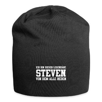 Steven Name Design - Jersey-Beanie - Schwarz - Vorne