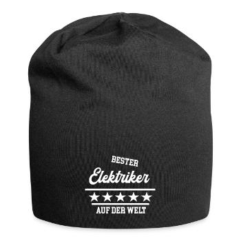 Bester Elektriker Meister Elektrik Elektroniker - Jersey-Beanie - Schwarz - Vorne