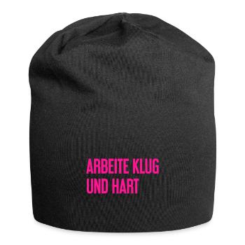 Work Smart And Hard – Success Motto For Doers - Jersey Beanie - black - Front