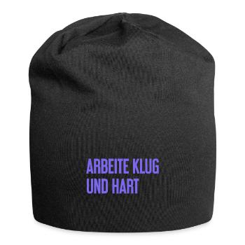 Work Smart And Hard – Success Motto For Doers - Jersey Beanie - black - Front