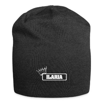 Ilaria comme couronne - Bonnet en jersey - charbon - Devant