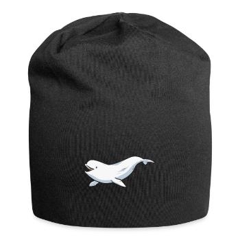 Weißwal Beluga Wal - Jersey-Beanie - Schwarz - Vorne