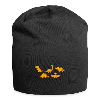 Dino Nuggets Dinosaurier Chicken Nuggets - Jersey-Beanie - Schwarz - Vorne