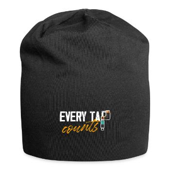 Chaque clic compte à commande numérique par ordinateur - Bonnet en jersey - noir - Devant