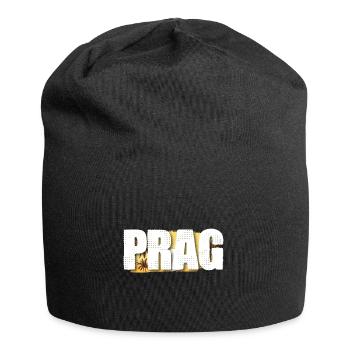 Prag - Jersey-Beanie - Schwarz - Vorne