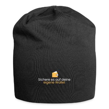 Sichere es auf deine Wallet - Jersey-Beanie - Schwarz - Vorne