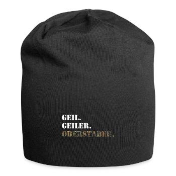 Geil. Geiler. Oberstaber. Bundeswehr Soldat - Jersey-Beanie - Schwarz - Vorne
