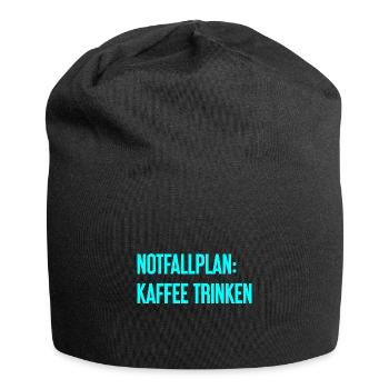 Kaffee-Notfallplan - Jersey-Beanie - Schwarz - Vorne