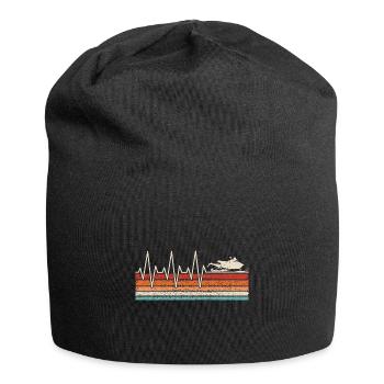 Motorschlitten Herzschlag - Jersey-Beanie - Schwarz - Vorne