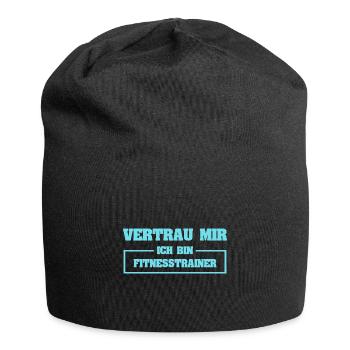 Fitnesstrainer als Lustig - Jersey-Beanie - Schwarz - Vorne