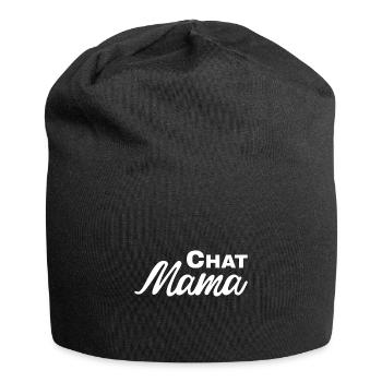 Chat Mama - Jersey-Beanie - Schwarz - Vorne