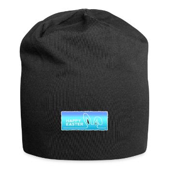 Joyeuses Pâques avec le lapin de Pâques - Bonnet en jersey - noir - Devant