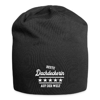 Beste Dachdeckerin der Welt weltbeste Meisterin - Jersey-Beanie - Schwarz - Vorne