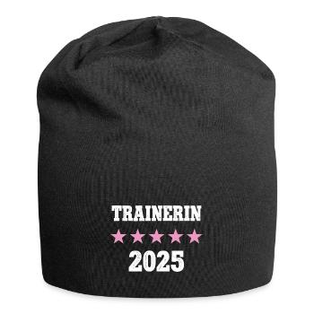 Trainerin 2025 Neuer Job Arbeit Ausbildung Lizenz - Jersey-Beanie - Schwarz - Vorne