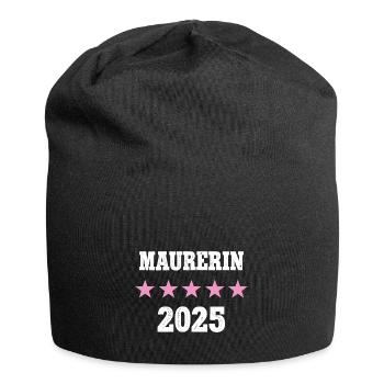 Maurerin 2025 Ausbildung Prüfung Maurer Meisterin - Jersey-Beanie - Schwarz - Vorne