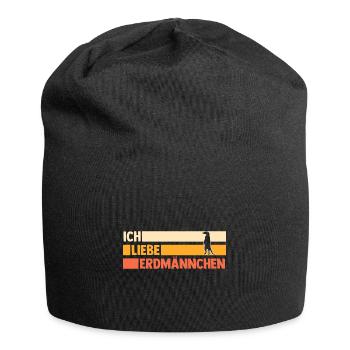 Erdmännchen - Jersey-Beanie - Schwarz - Vorne