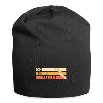 Bastler Bastelunterricht Basteln - Jersey-Beanie - Schwarz - Vorne