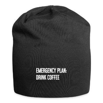 Coffee Contingency Plan - Jersey Beanie - black - Front