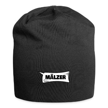Mälzer als Sprechblase - Jersey-Beanie - Schwarz - Vorne