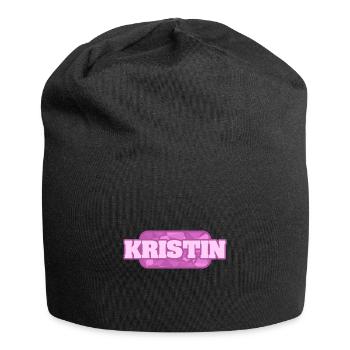 Kristin als Gesundheit - Jersey-Beanie - Schwarz - Vorne