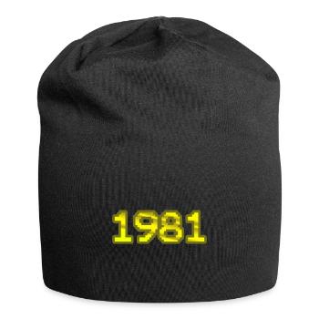 Nerd 1981 - Jersey-Beanie - Schwarz - Vorne