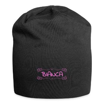 Bianca as a name - Jersey Beanie - black - Front