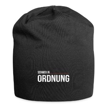 Schwer in Ordnung / Schwer-in-Ordnung / In Ordnung - Jersey-Beanie - Schwarz - Vorne