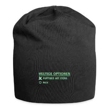 fiona als Vorname - Jersey-Beanie - Schwarz - Vorne