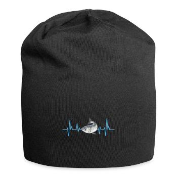 Salmon Fishing Salmon Angler - Jersey Beanie - black - Front