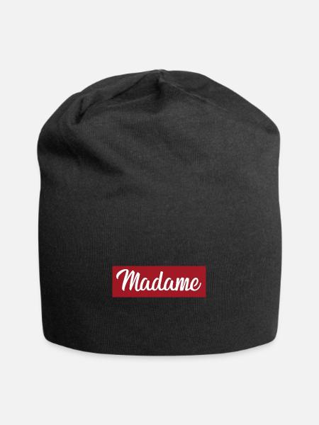 Madame - Jersey-Beanie - Schwarz