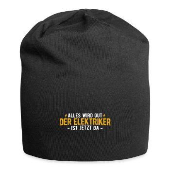 Elektriker Elektrik - Jersey-Beanie - Schwarz - Vorne