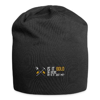 Goldwaschen Goldsucher Goldschüfer Design - Jersey-Beanie - Schwarz - Vorne