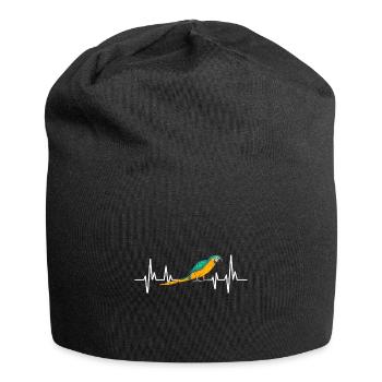 Ara à poitrine jaune Perroquet bleu et ara jaune - Bonnet en jersey - noir - Devant