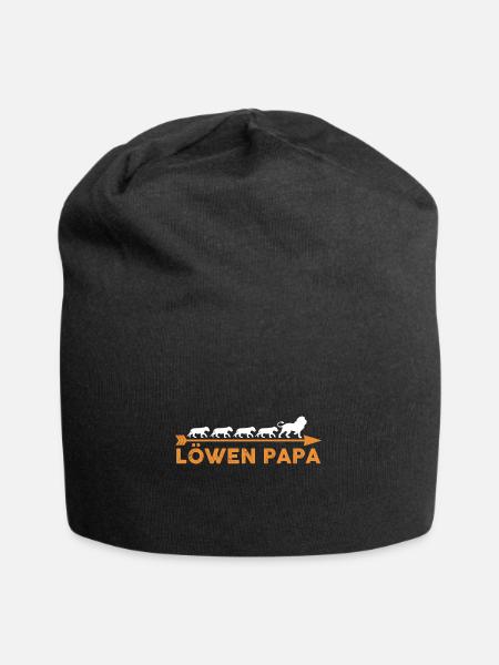 Vater Löwen Papa - Jersey-Beanie - Schwarz