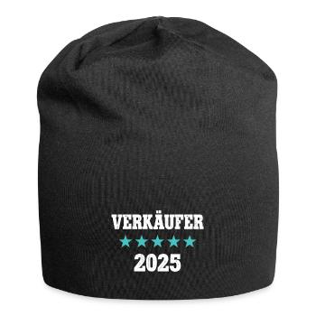 Verkäufer 2025 Ausbildung Prüfung Einzelhandel - Jersey-Beanie - Schwarz - Vorne