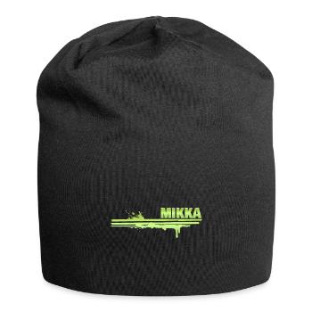 Mikka als Farbklecks - Jersey-Beanie - Schwarz - Vorne