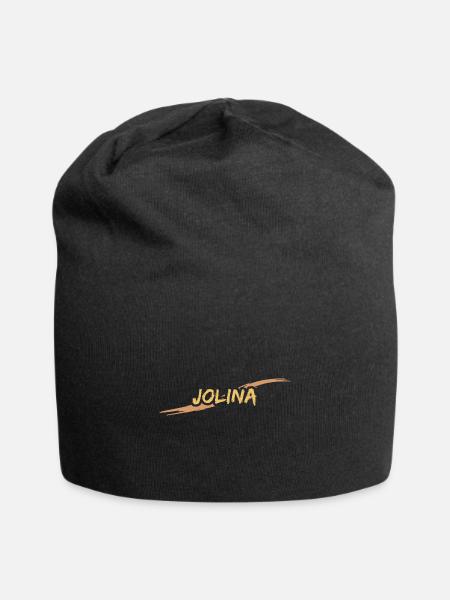 Geschenk für Jolina - Jersey-Beanie - Schwarz