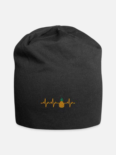 Ananas - Jersey-Beanie - Schwarz
