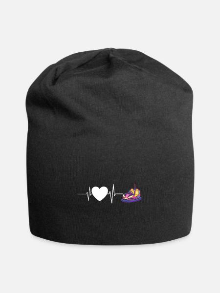Autoscooter Kirmes Herzschlag - Jersey-Beanie - Schwarz