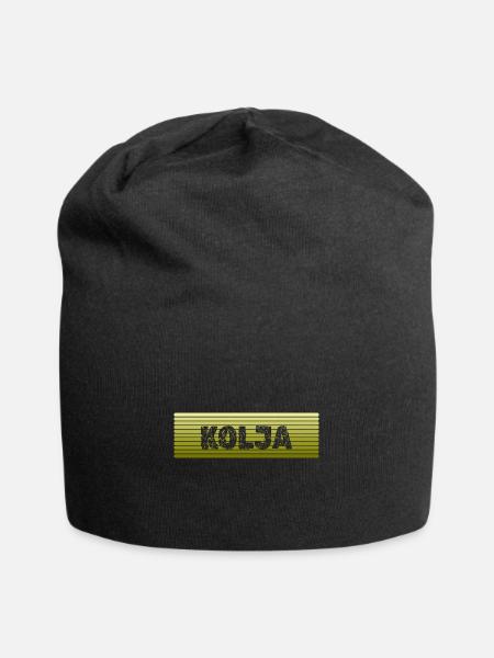 Geschenk für Kolja - Jersey-Beanie - Schwarz