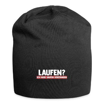 Bier Saufen Läufer Joggen Laufen - Jersey-Beanie - Schwarz - Vorne