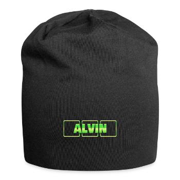 Geschenkidee Alvin - Jersey-Beanie - Schwarz - Vorne
